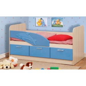 Кровать «Дельфин», цвет синий